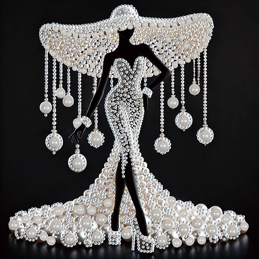 4 Pcs Elegant Lady - Special Shaped Drill Diamond Painting 30*30CM