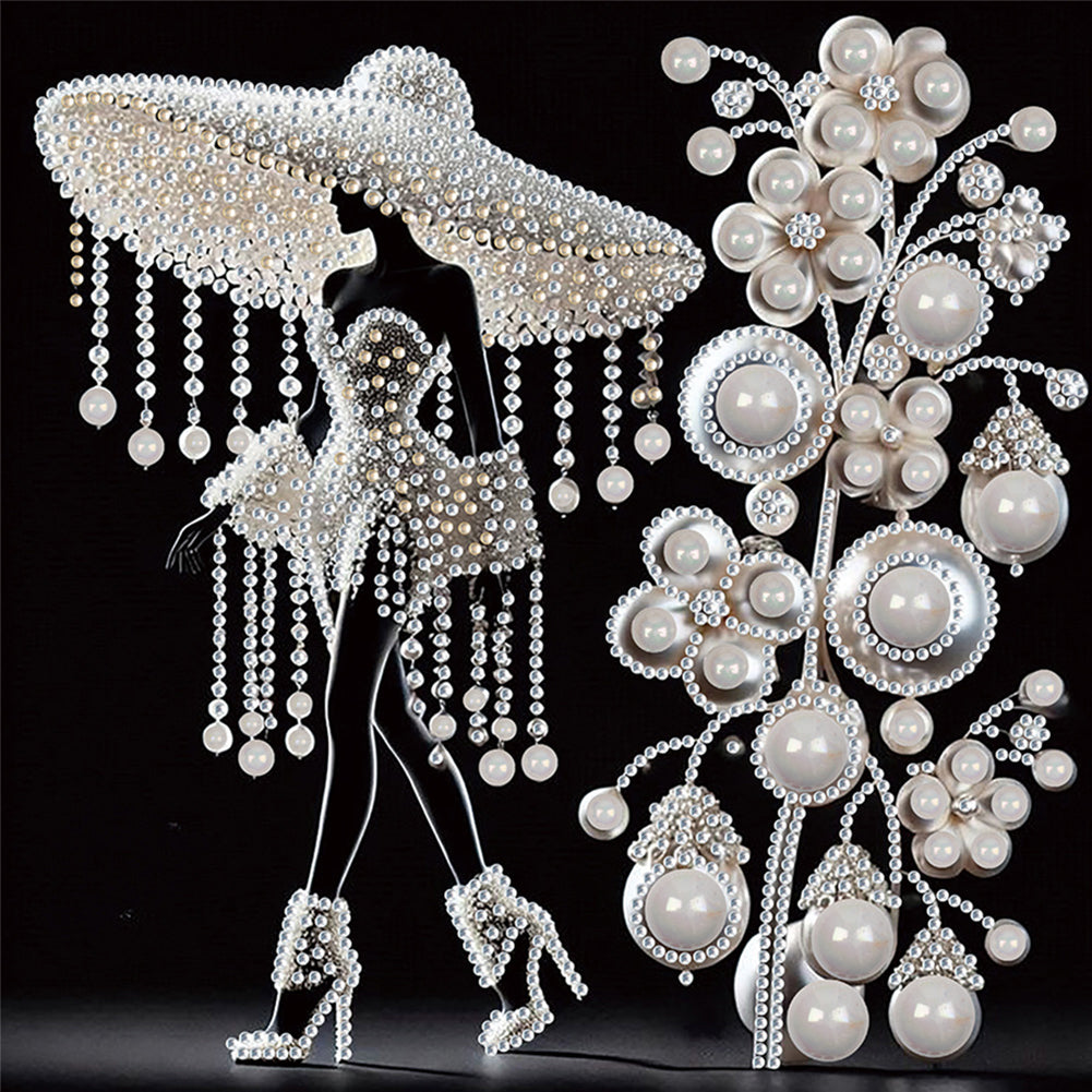 4 Pcs Elegant Lady - Special Shaped Drill Diamond Painting 30*30CM