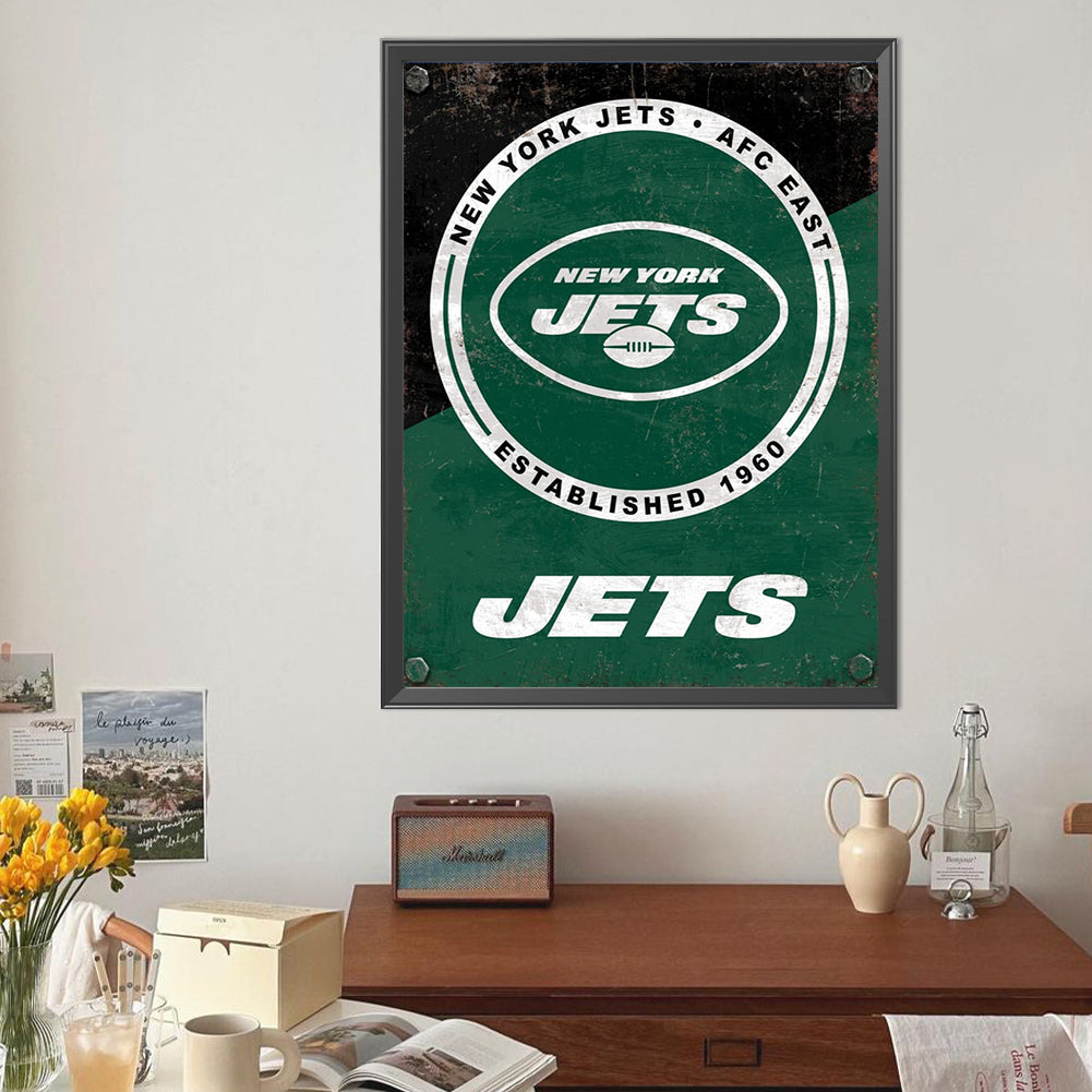 New York Jets - Full Round Drill Diamond Painting 40*50CM