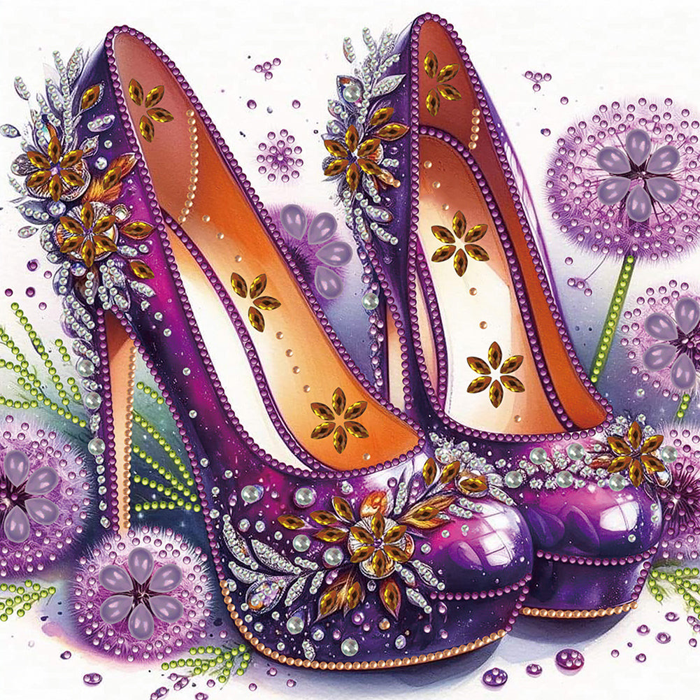 4 Pcs High Heels - Special Shaped Drill Diamond Painting 30*30CM