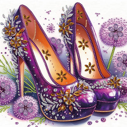 4 Pcs High Heels - Special Shaped Drill Diamond Painting 30*30CM