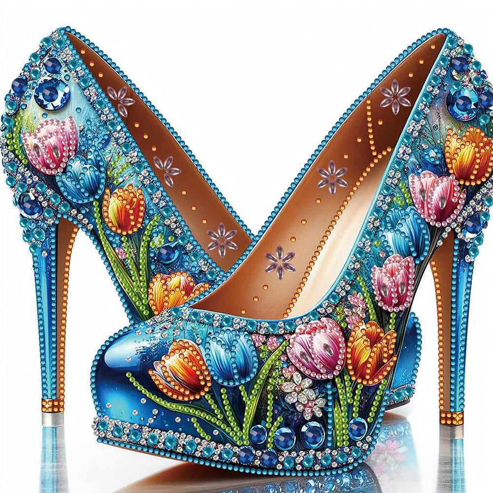 4 Pcs High Heels - Special Shaped Drill Diamond Painting 30*30CM