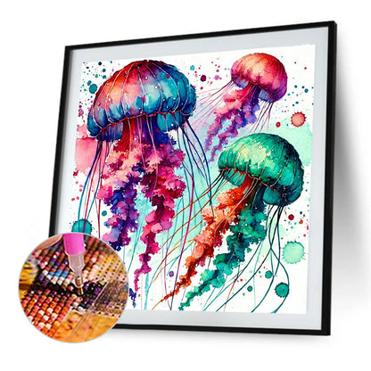 Jellyfish - Full Round Drill Diamond Painting 40*40CM