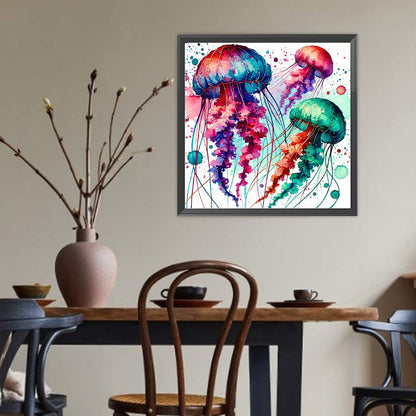 Jellyfish - Full Round Drill Diamond Painting 40*40CM