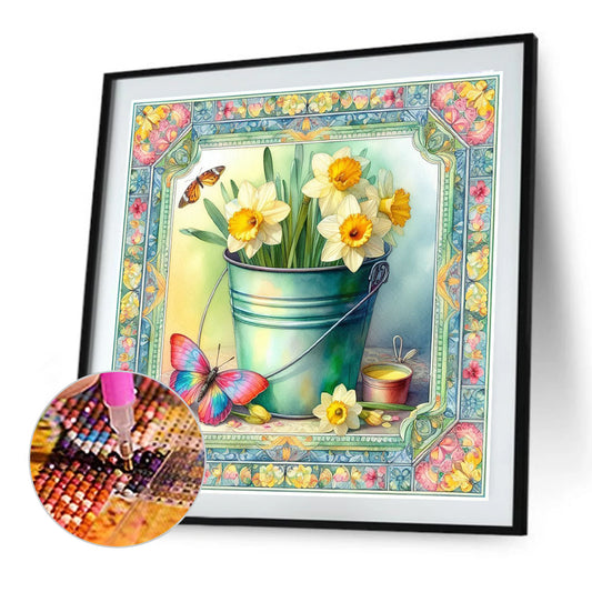 Butterfly Daffodil - Full Round Drill Diamond Painting 40*40CM