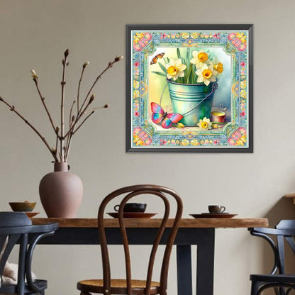Butterfly Daffodil - Full Round Drill Diamond Painting 40*40CM