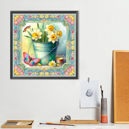 Butterfly Daffodil - Full Round Drill Diamond Painting 40*40CM