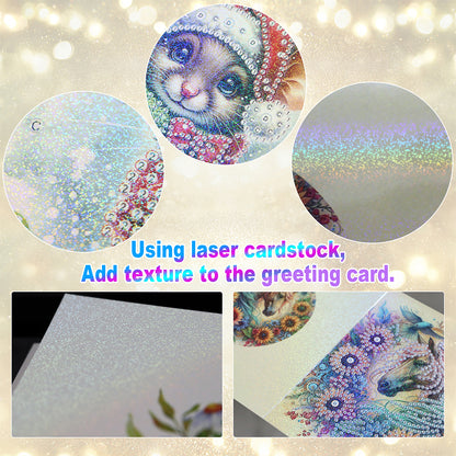 6Pcs Bouquet DIY Diamond Painting Card Diamond Drawing Card for Adults Beginners