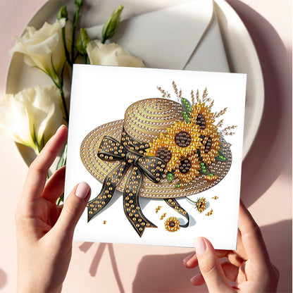 6Pcs Bouquet DIY Diamond Painting Card Diamond Drawing Card for Adults Beginners