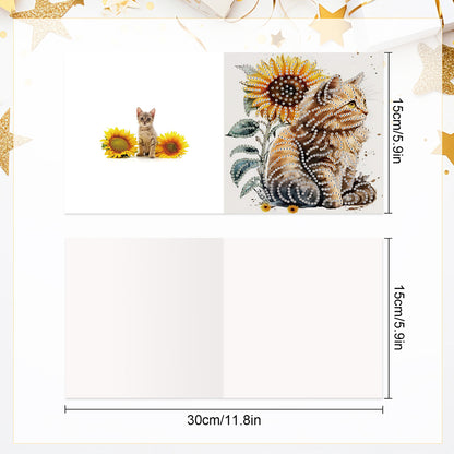 6Pcs Bouquet DIY Diamond Painting Card Diamond Drawing Card for Adults Beginners