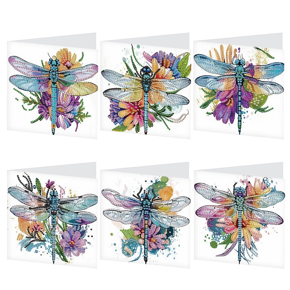 6Pcs Bouquet DIY Diamond Painting Card Diamond Drawing Card for Adults Beginners