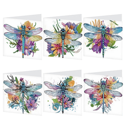 6Pcs Bouquet DIY Diamond Painting Card Diamond Drawing Card for Adults Beginners