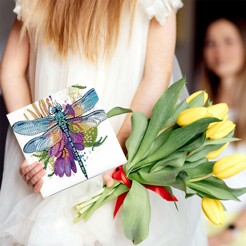 6Pcs Bouquet DIY Diamond Painting Card Diamond Drawing Card for Adults Beginners