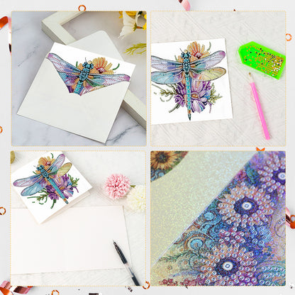 6Pcs Bouquet DIY Diamond Painting Card Diamond Drawing Card for Adults Beginners