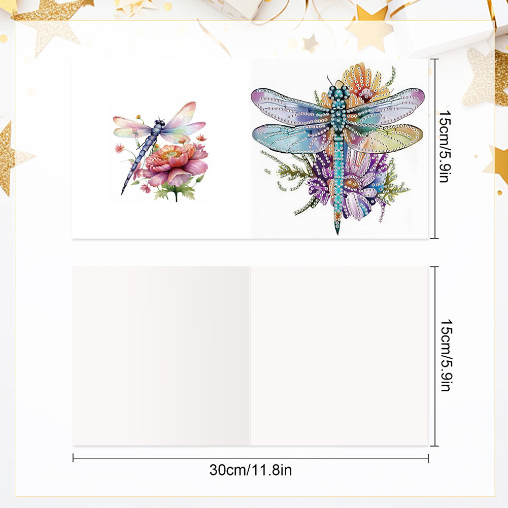 6Pcs Bouquet DIY Diamond Painting Card Diamond Drawing Card for Adults Beginners