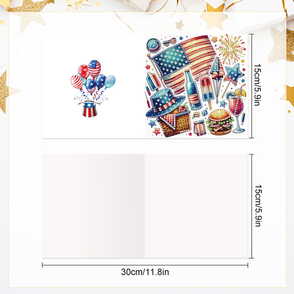 6Pcs Bouquet DIY Diamond Painting Card Diamond Drawing Card for Adults Beginners