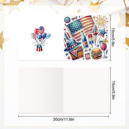 6Pcs Bouquet DIY Diamond Painting Card Diamond Drawing Card for Adults Beginners