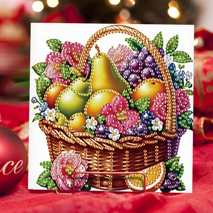 6Pcs Bouquet DIY Diamond Painting Card Diamond Drawing Card for Adults Beginners