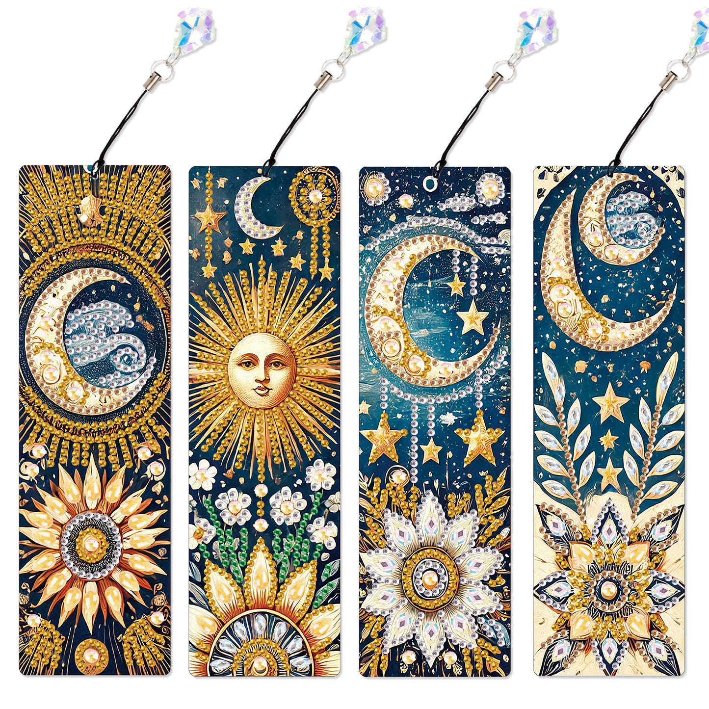 4Pcs Special Shape Dragonfly DIY Bookmarks Diamond Painting Kits for Book Lovers
