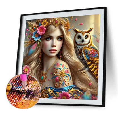 Beauty And Animals - Full Round Drill Diamond Painting 40*40CM