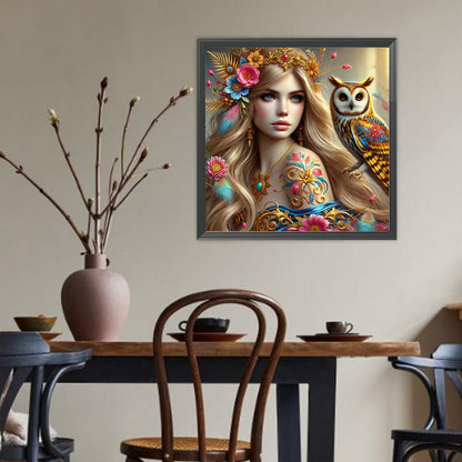 Beauty And Animals - Full Round Drill Diamond Painting 40*40CM