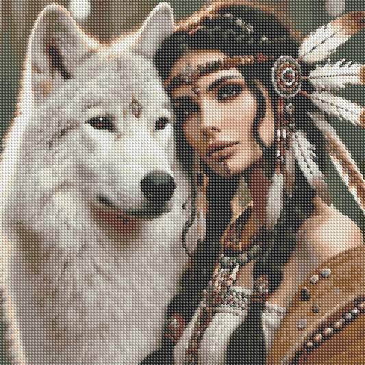 Beauty And Animals - Full Round Drill Diamond Painting 40*40CM