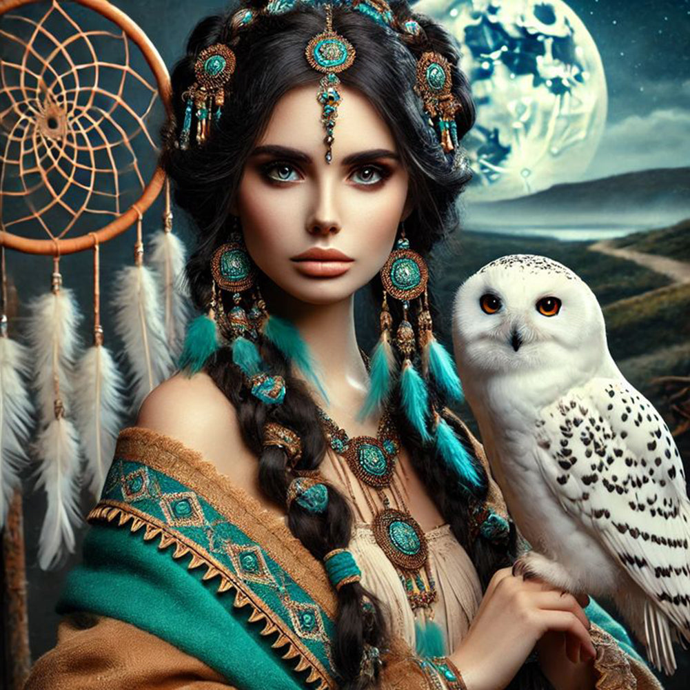 Beauty And Animals - Full Round Drill Diamond Painting 40*40CM