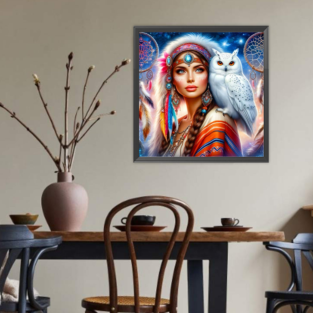 Beauty And Animals - Full Round Drill Diamond Painting 40*40CM