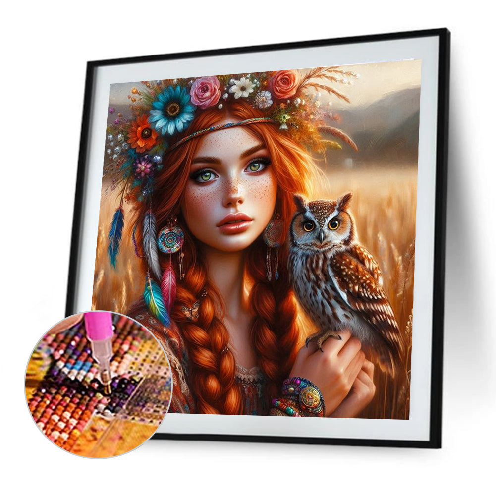 Beauty And Animals - Full Round Drill Diamond Painting 40*40CM
