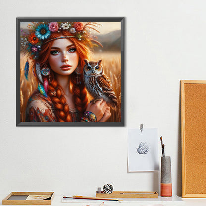 Beauty And Animals - Full Round Drill Diamond Painting 40*40CM