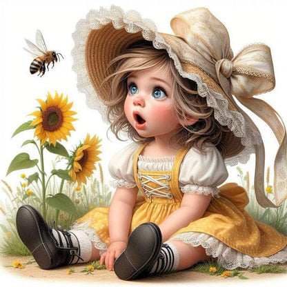 Cute Child - Full Round Drill Diamond Painting 40*40CM