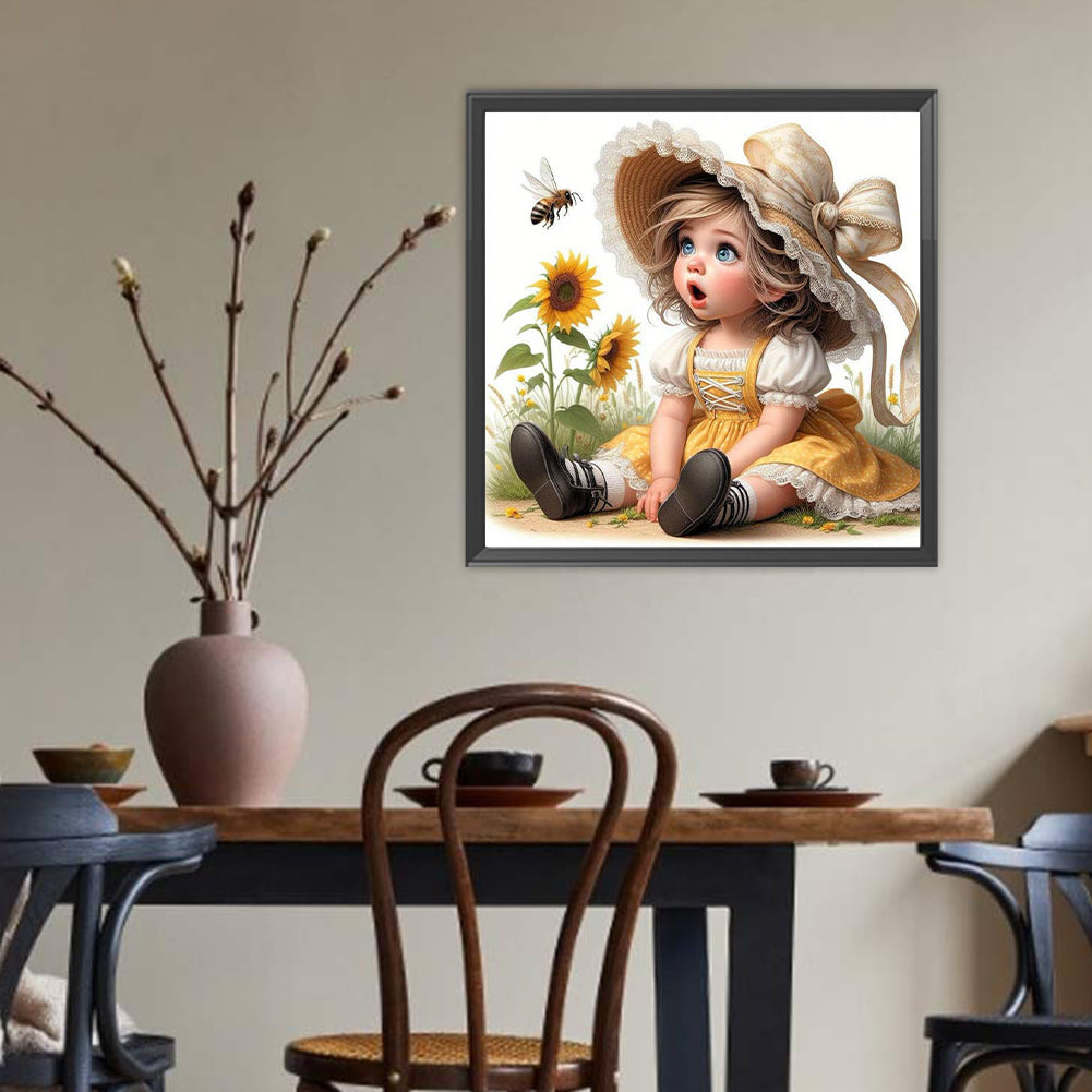 Cute Child - Full Round Drill Diamond Painting 40*40CM