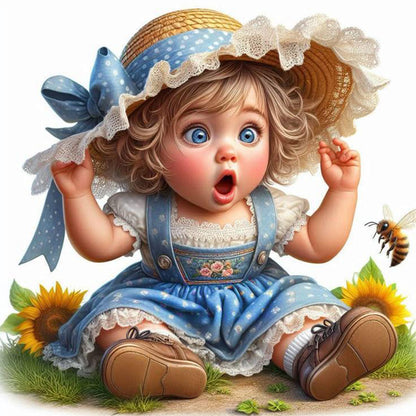 Cute Child - Full Round Drill Diamond Painting 40*40CM