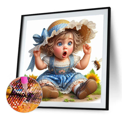 Cute Child - Full Round Drill Diamond Painting 40*40CM