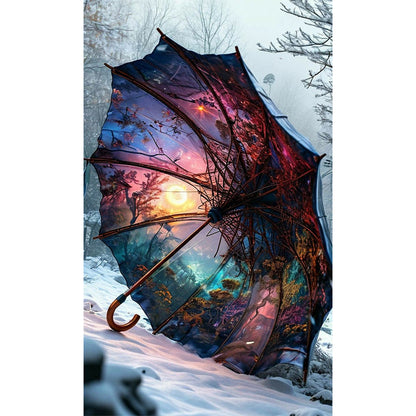 Scenery Umbrella - 14CT Stamped Cross Stitch 40*65CM