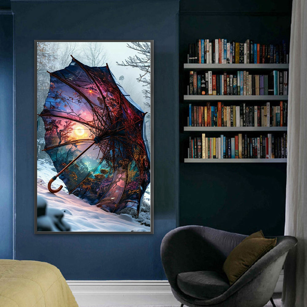 Scenery Umbrella - 14CT Stamped Cross Stitch 40*65CM