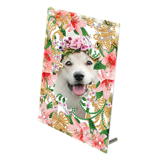 Special Shape Flower Table Top Diamond Painting Frame Kits for Home Office Decor