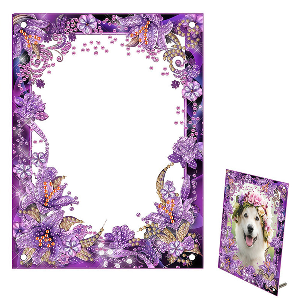 Special Shape Flower Table Top Diamond Painting Frame Kits for Home Office Decor