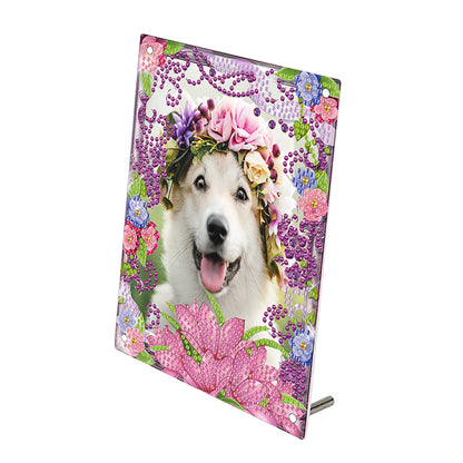 Special Shape Flower Table Top Diamond Painting Frame Kits for Home Office Decor