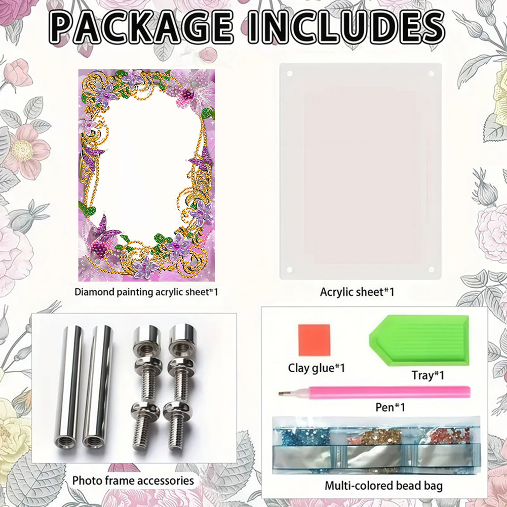 Special Shape Flower Table Top Diamond Painting Frame Kits for Home Office Decor
