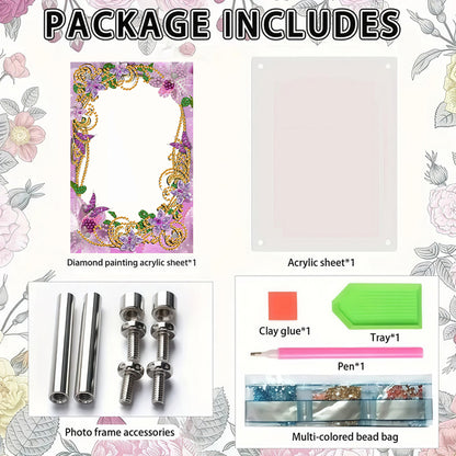 Special Shape Flower Table Top Diamond Painting Frame Kits for Home Office Decor