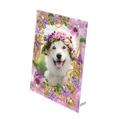 Special Shape Flower Table Top Diamond Painting Frame Kits for Home Office Decor