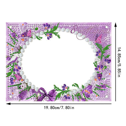 Special Shape Flower Table Top Diamond Painting Frame Kits for Home Office Decor