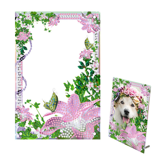 Special Shape Flower Table Top Diamond Painting Frame Kits for Home Office Decor