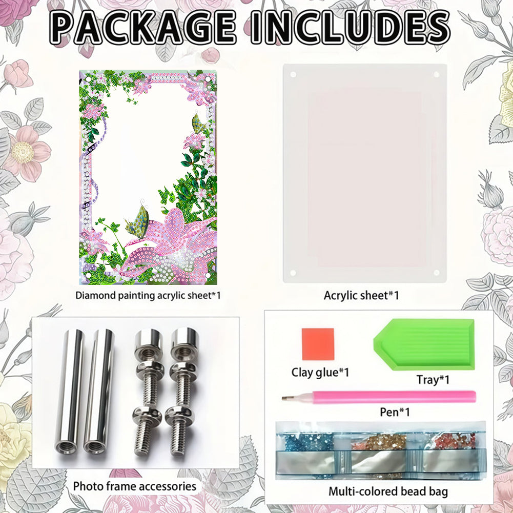 Special Shape Flower Table Top Diamond Painting Frame Kits for Home Office Decor