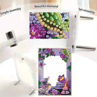 Special Shape Flower Table Top Diamond Painting Frame Kits for Home Office Decor