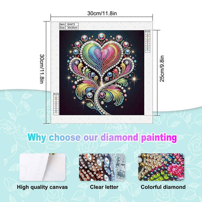 Shining Love - Special Shaped Drill Diamond Painting 30*30CM