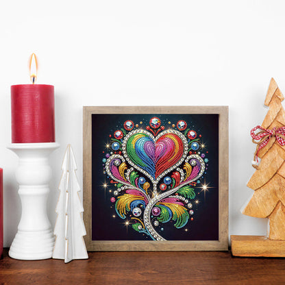 Shining Love - Special Shaped Drill Diamond Painting 30*30CM