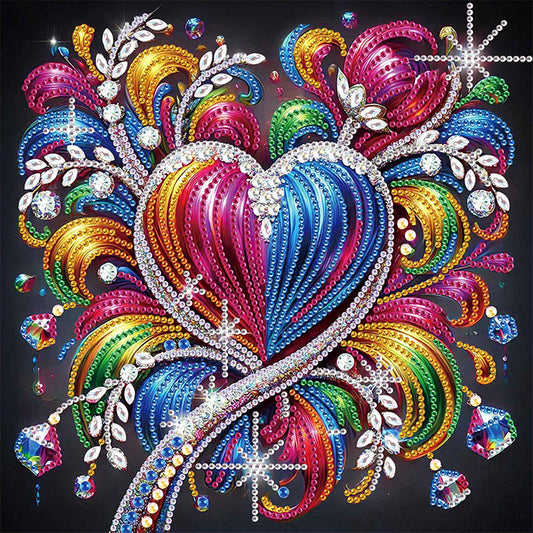 Shining Love - Special Shaped Drill Diamond Painting 30*30CM