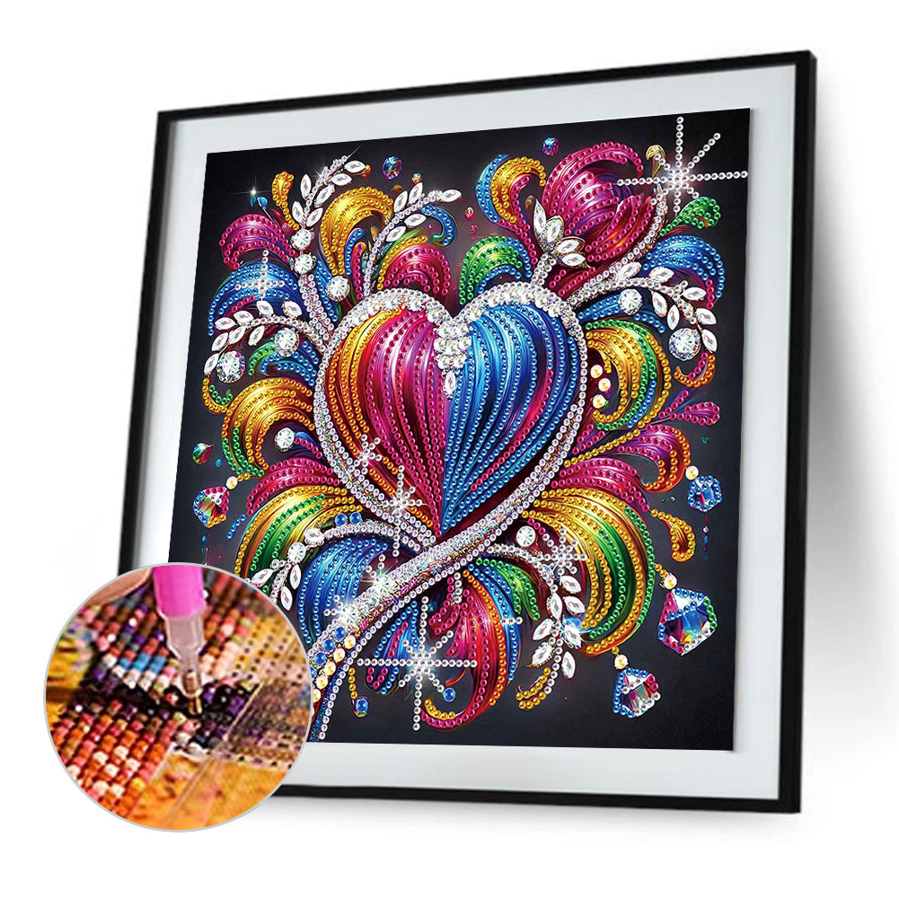 Shining Love - Special Shaped Drill Diamond Painting 30*30CM